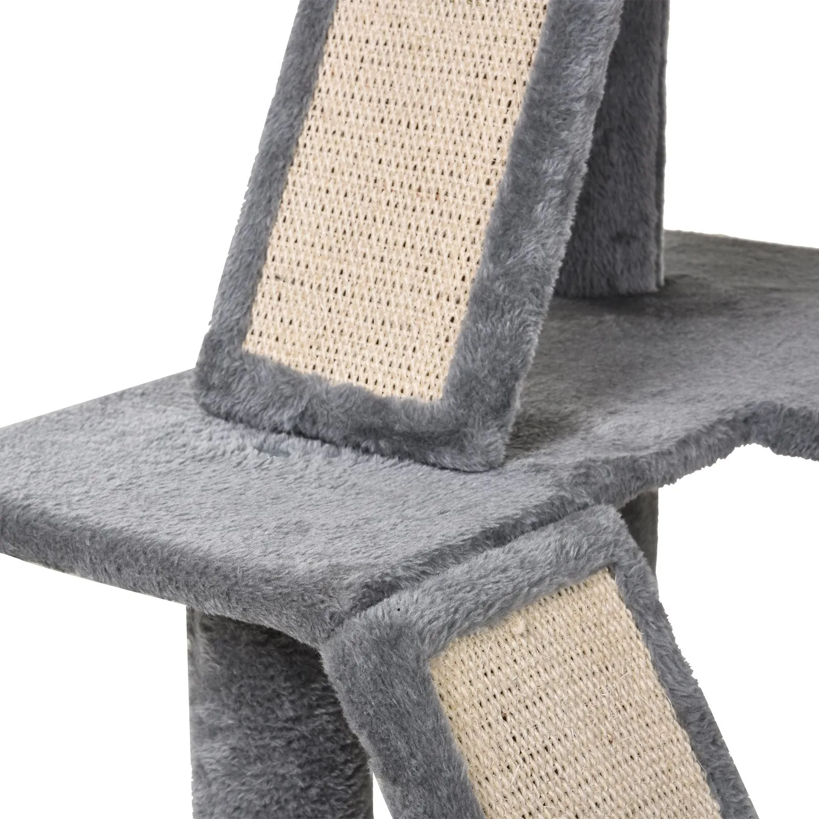 130cm Cat Tree for Indoor Cats Activity Center with Condo Scratching Post Ladders Kitty Climbing Tower Relaxing Playing