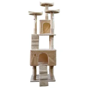 170cm Sturdy Multi-Level Cat Tree with Scratching Posts - Furtastic