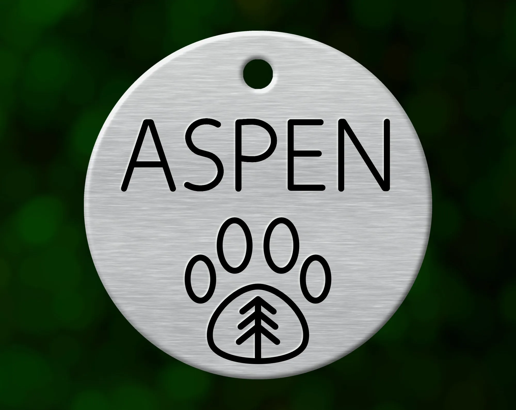 Adventure Paw Print Dog Tag