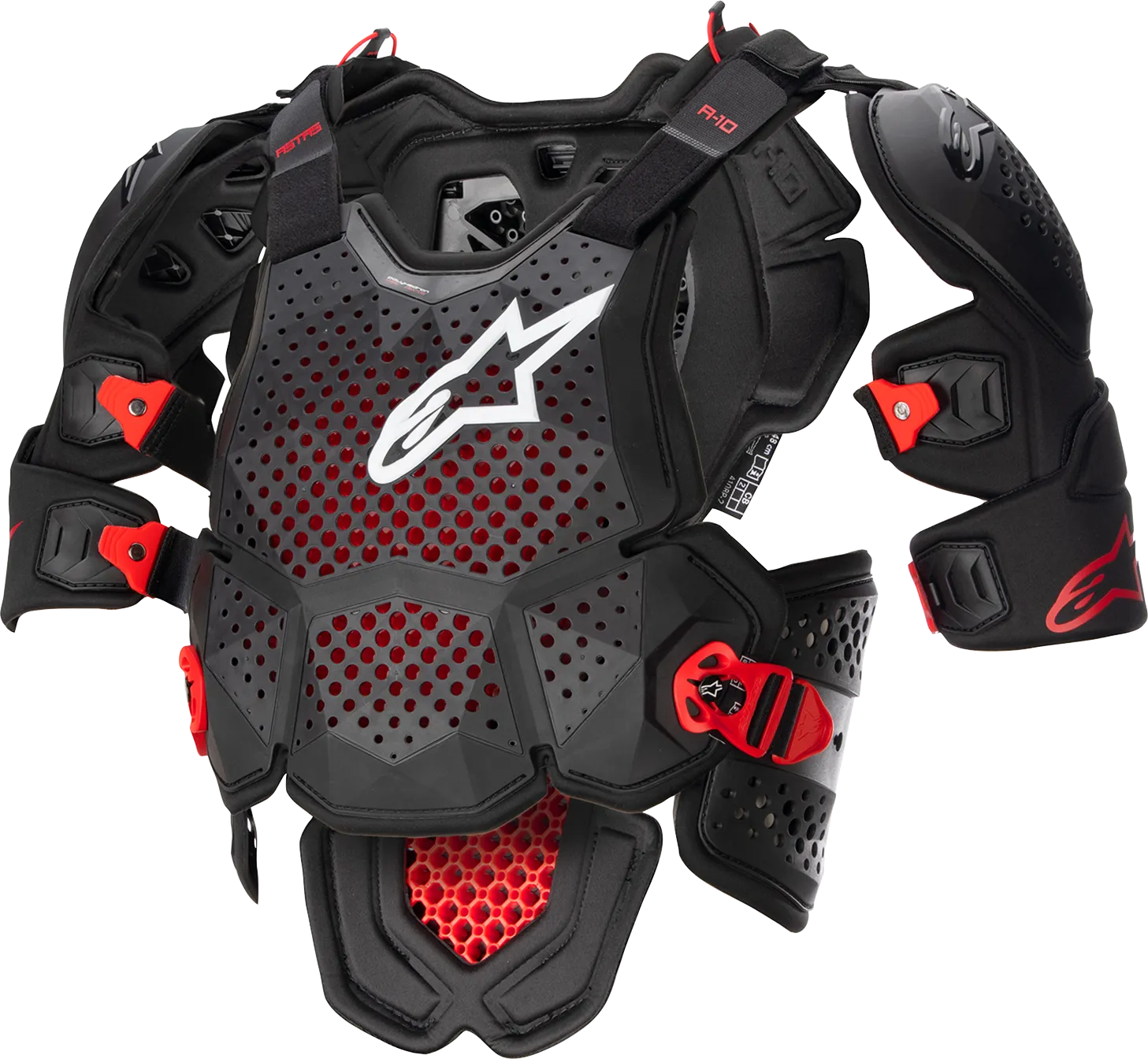 ALPINESTARS A-10 v2 Full Roost Guard - Black/Red - XL/2XL 6700523-1431XL2