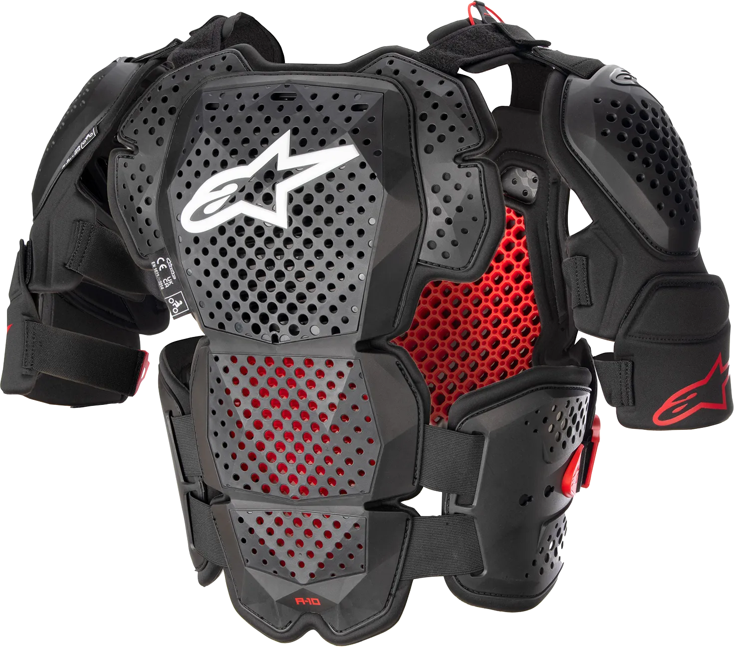 ALPINESTARS A-10 v2 Full Roost Guard - Black/Red - XL/2XL 6700523-1431XL2