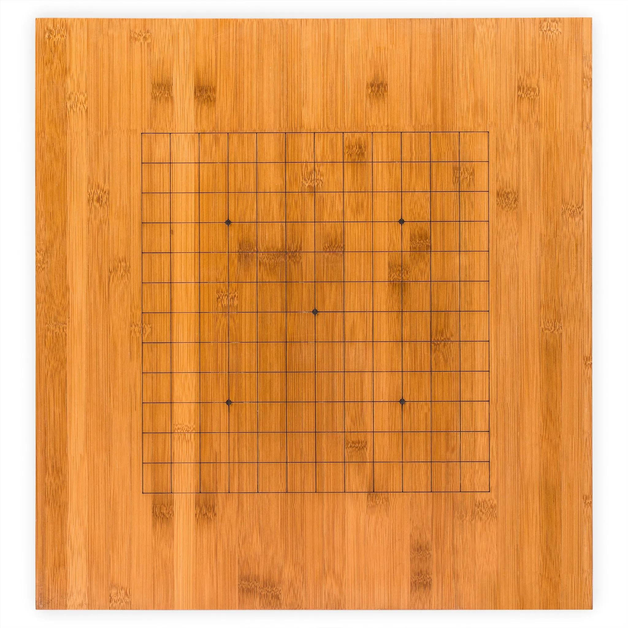 Bamboo Etched Reversible 19x19 / 13x13 Go Game Set Board (0.8-Inch) with Double Convex Melamine Stones and Bamboo Bowls