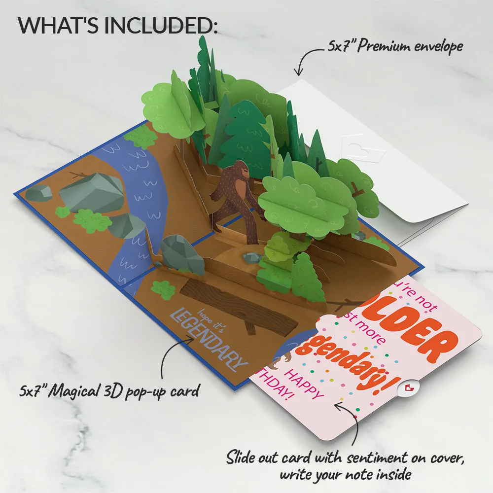 Bigfoot Legendary Birthday Pop-Up Card and Sentiment Set