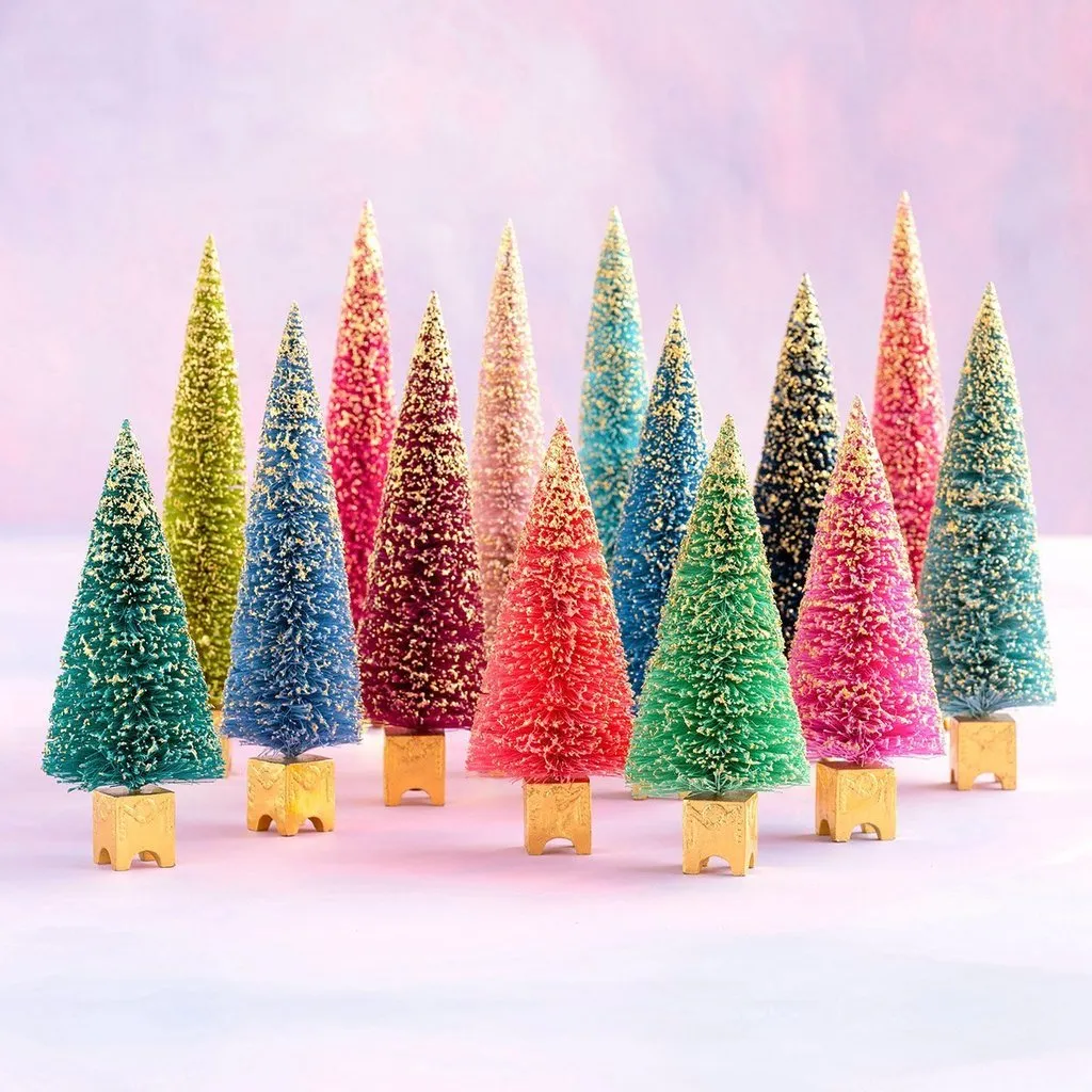 BOTTLE BRUSH TREE WITH GOLD DETAILING BY GLITTERVILLE