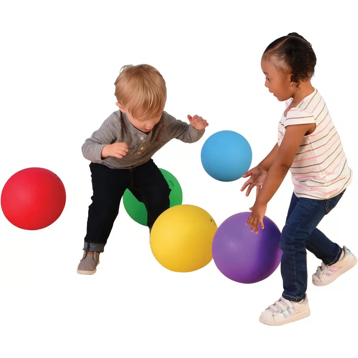 Brightly Colored Playground Balls Set