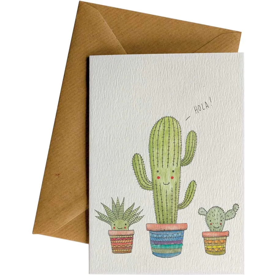 Cacti Hola - Greeting Card