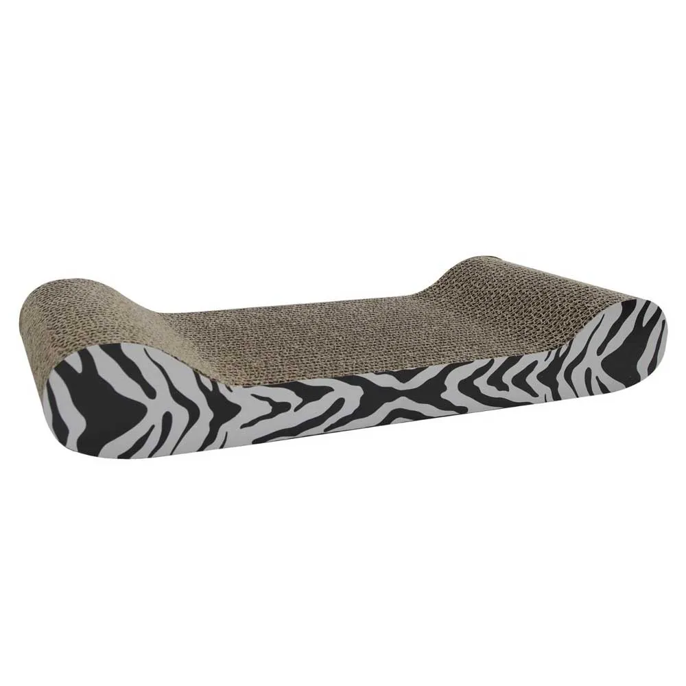 Catit Scratcher White Tiger Lounge with Catnip