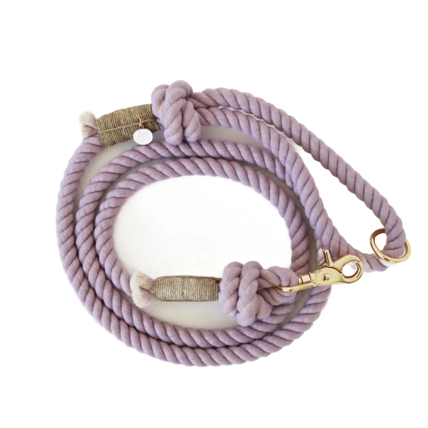 cotton rope leash - lavender fields