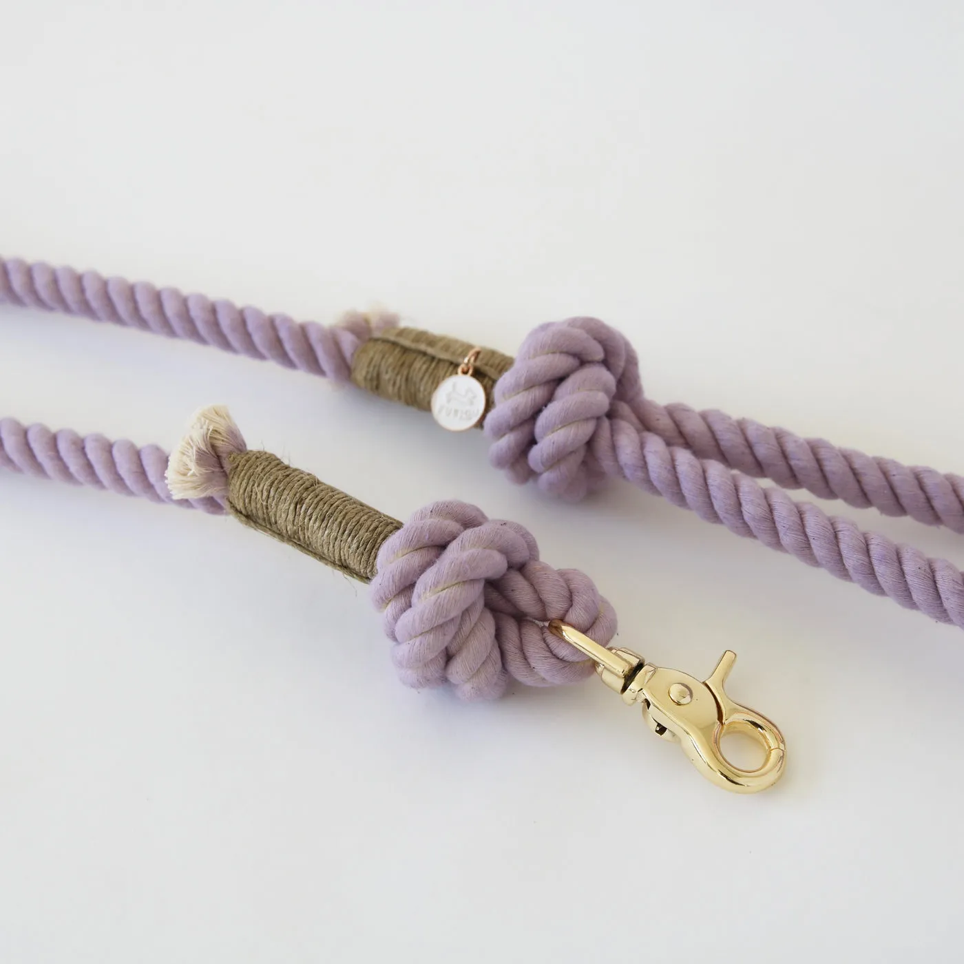 cotton rope leash - lavender fields