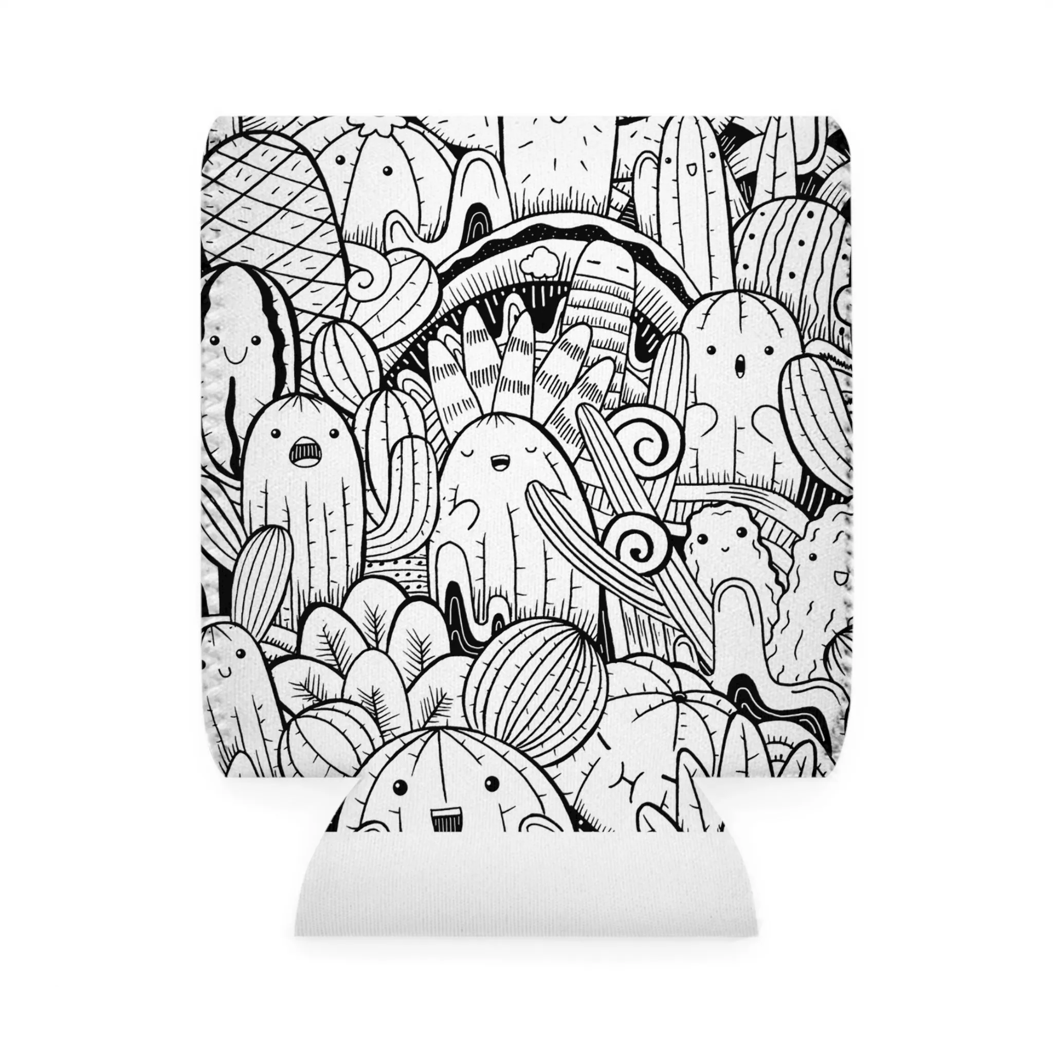 Doodle Cactus - Inovax Can Cooler Sleeve