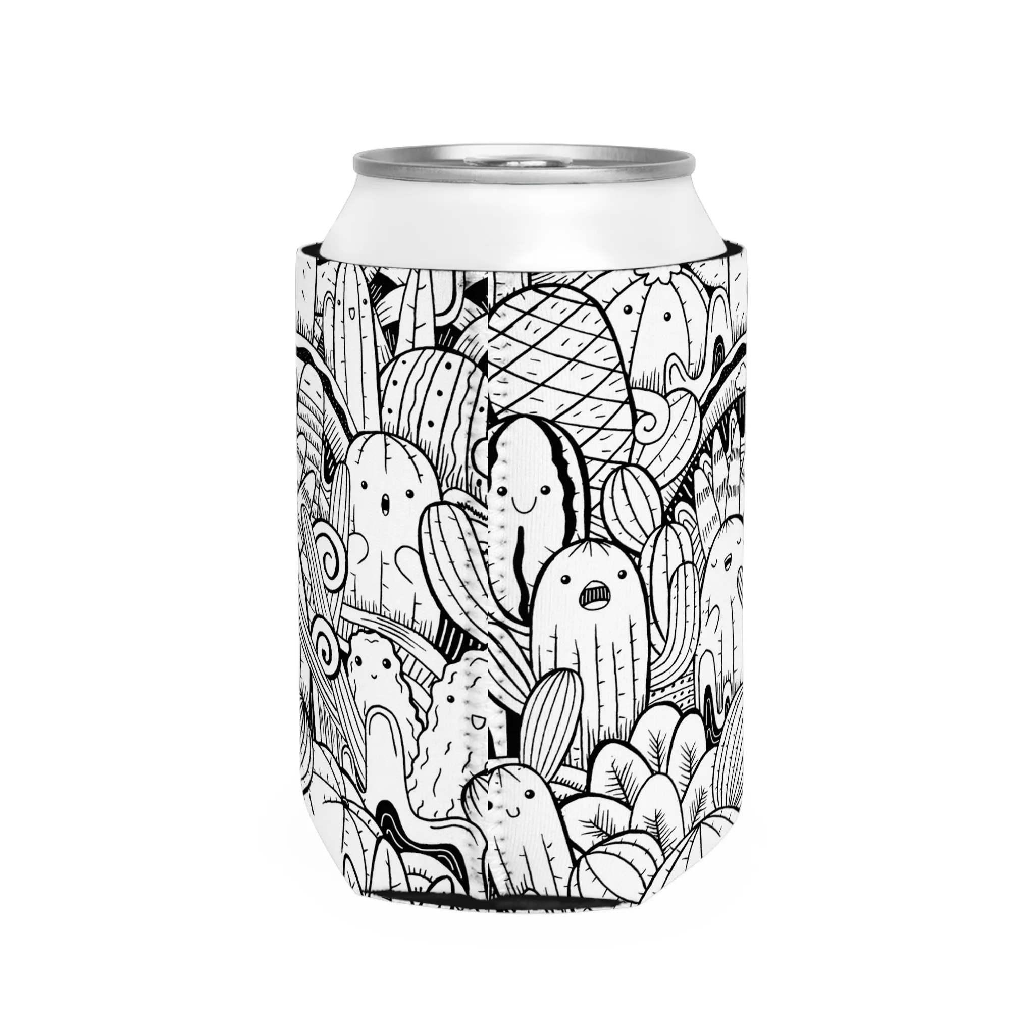 Doodle Cactus - Inovax Can Cooler Sleeve