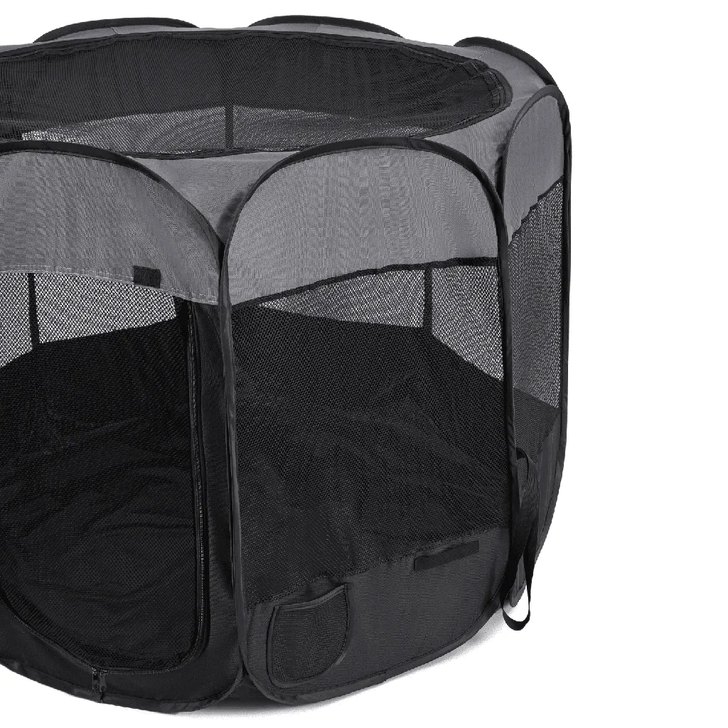 Durable Multifunctional Grey Pet Playpen 120cm - Floofi