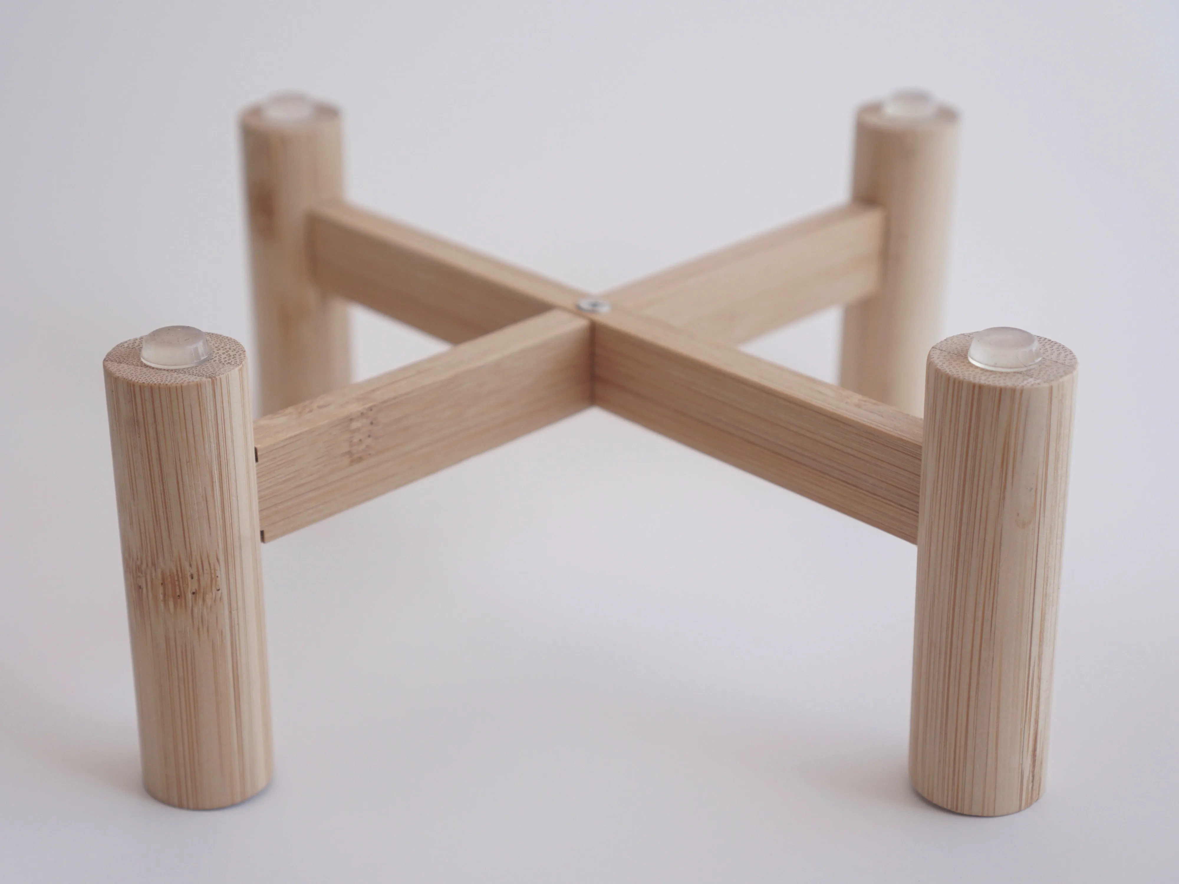 Elevated Bamboo Dog Bowl Stand