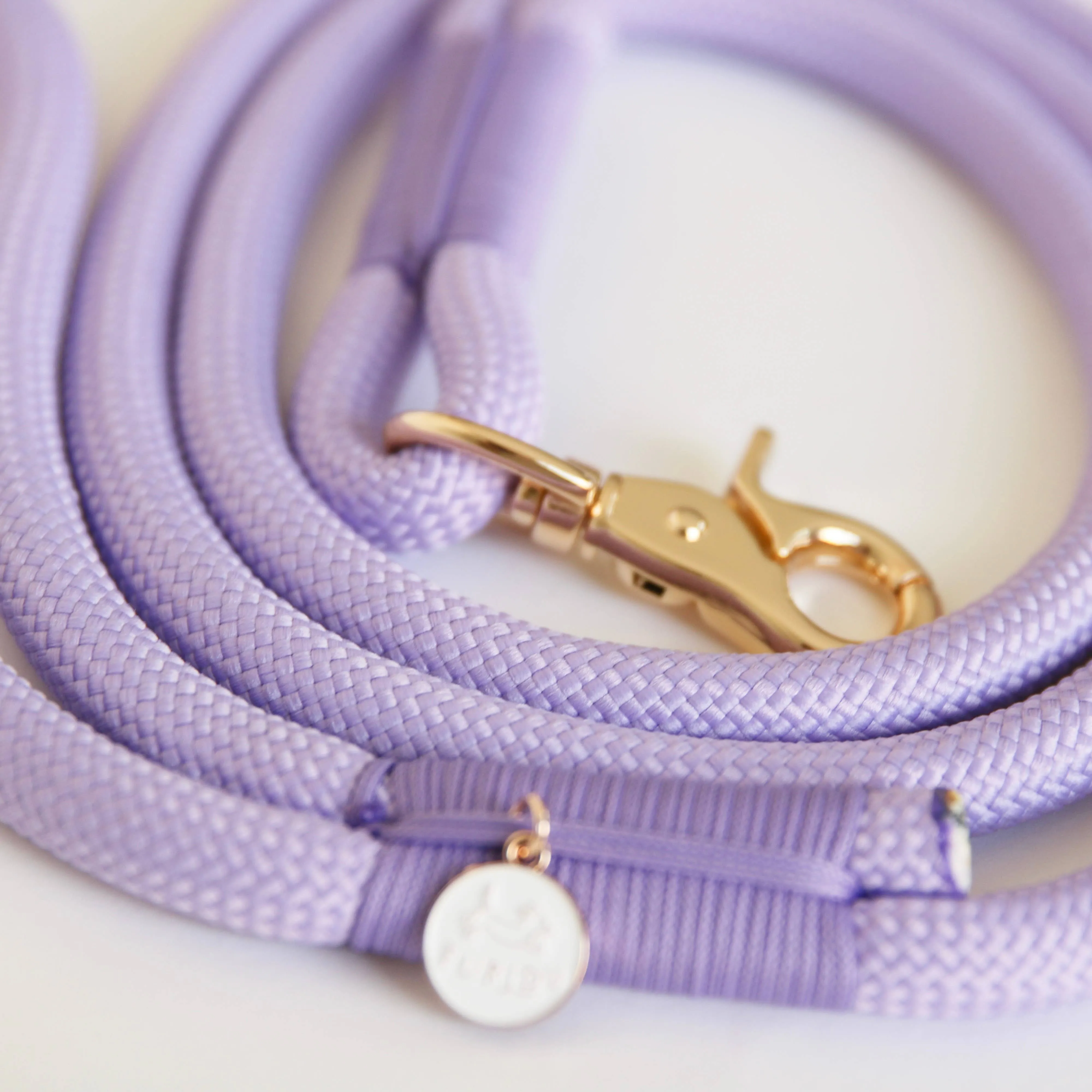 furlou braided rope leash - lavender