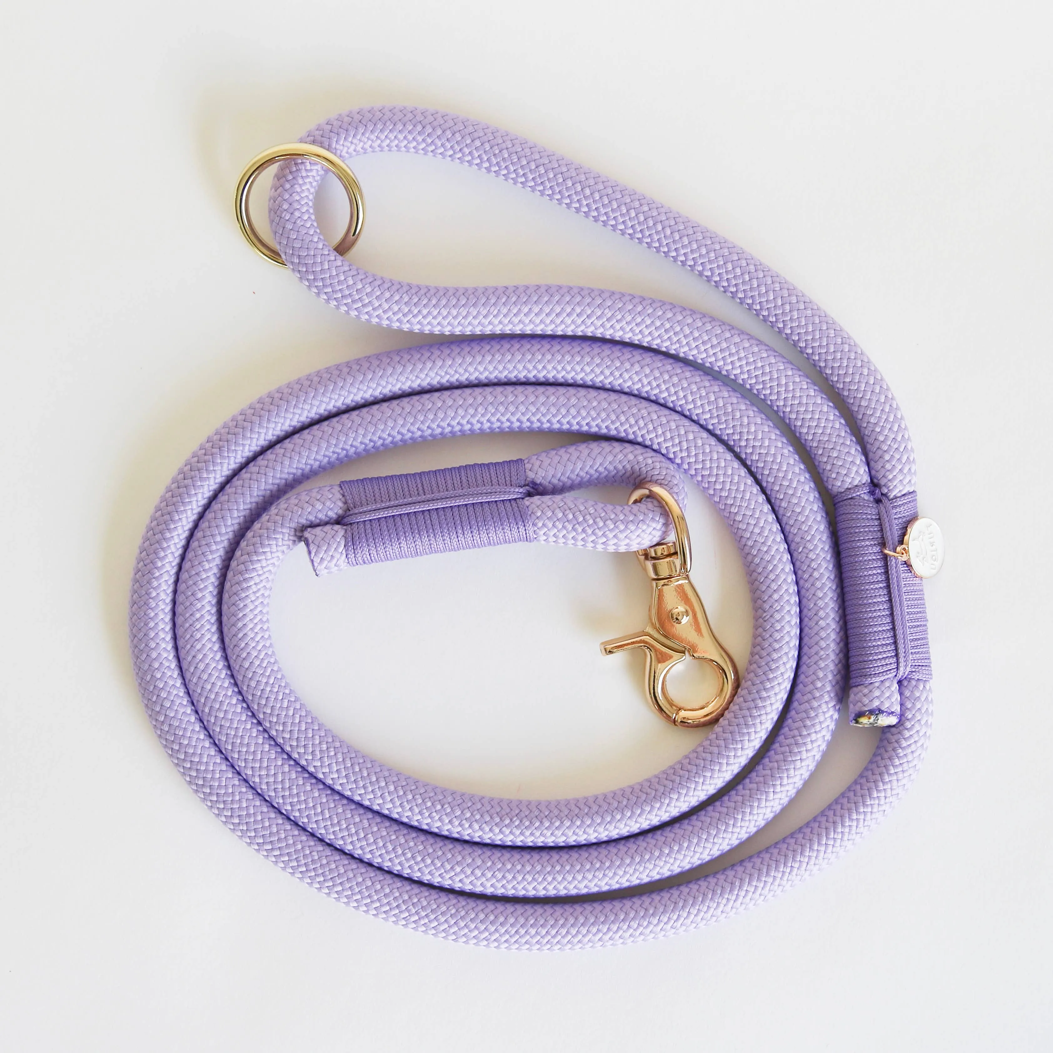 furlou braided rope leash - lavender