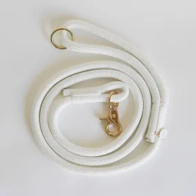 furlou braided rope leash - white