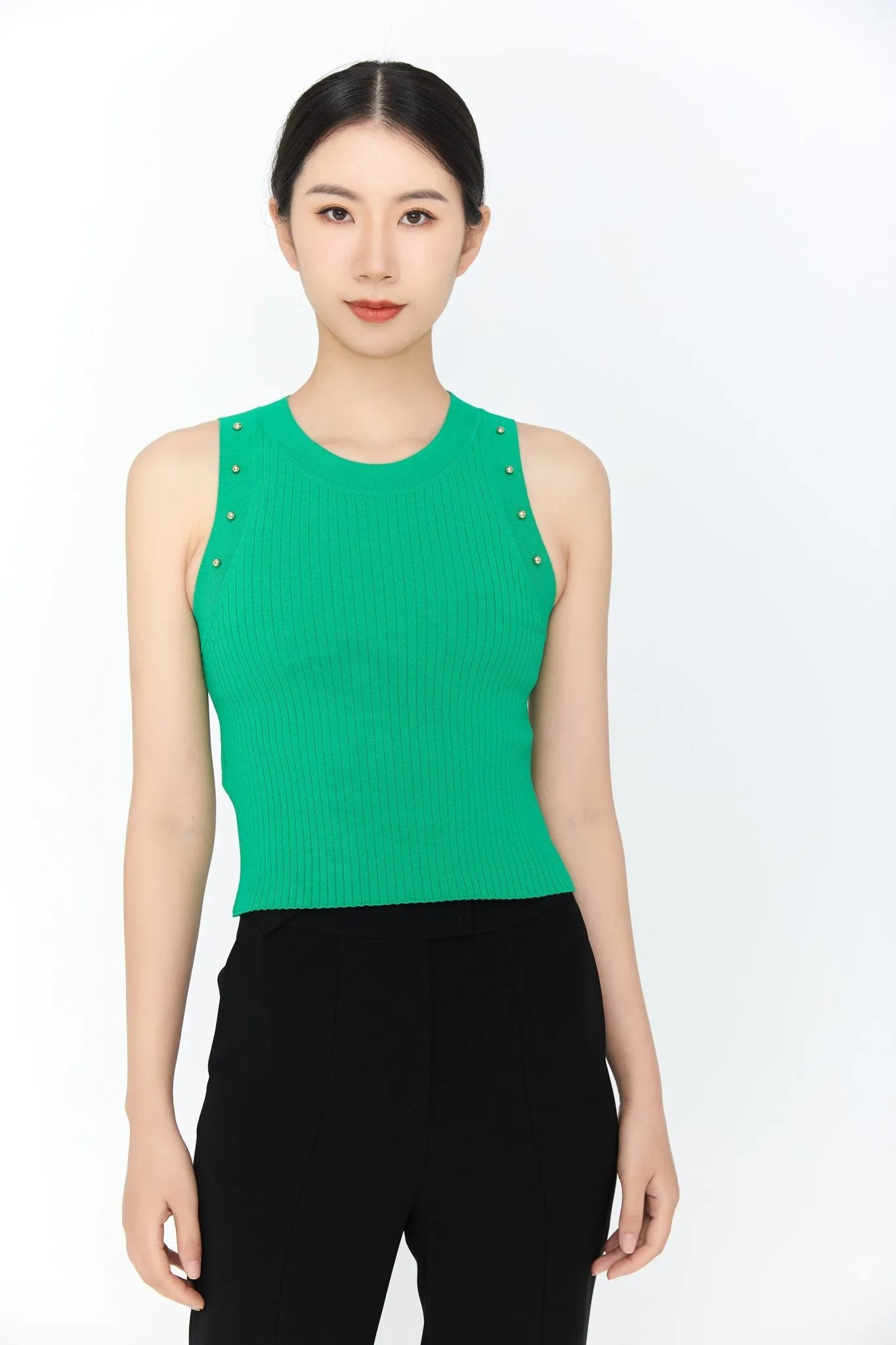 Green Slim Cami Top