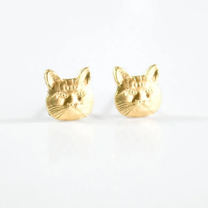 Grey Theory Mill Cat Earrings