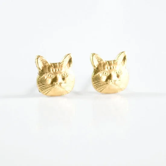 Grey Theory Mill Cat Stud Earrings