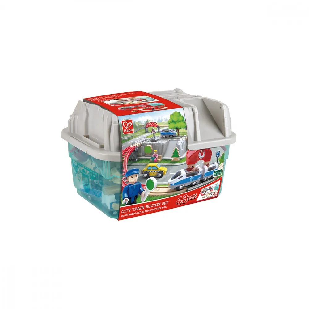 Hape - City Train Bucket Set