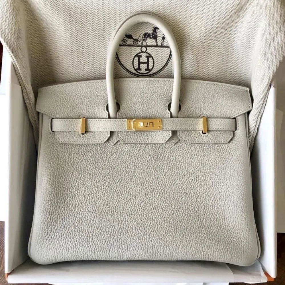 Hermès Birkin 25 Gris Perle Togo Gold Hardware GHW