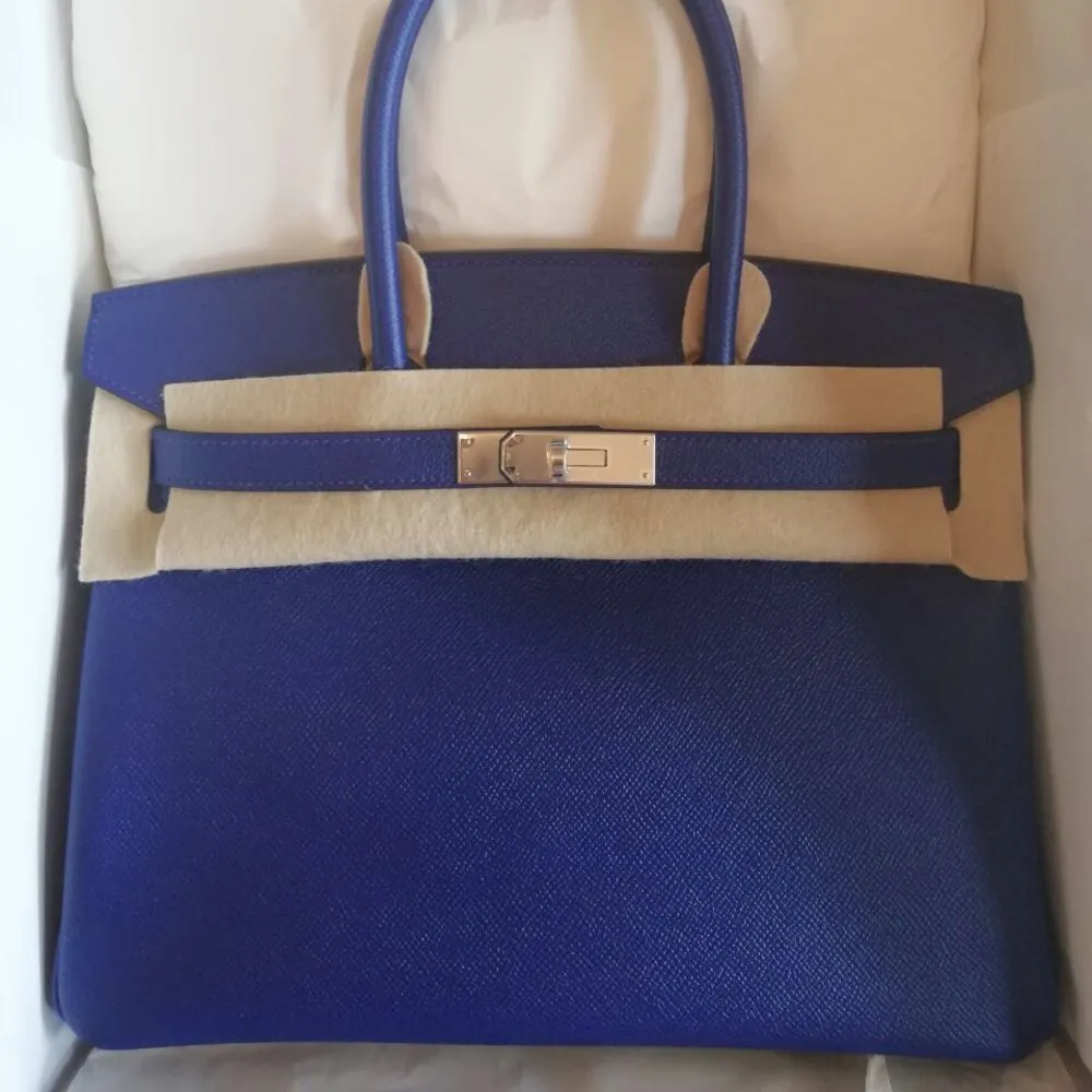 Hermès Birkin 30 Bleu Electrique Epsom Palladium Hardware PHW