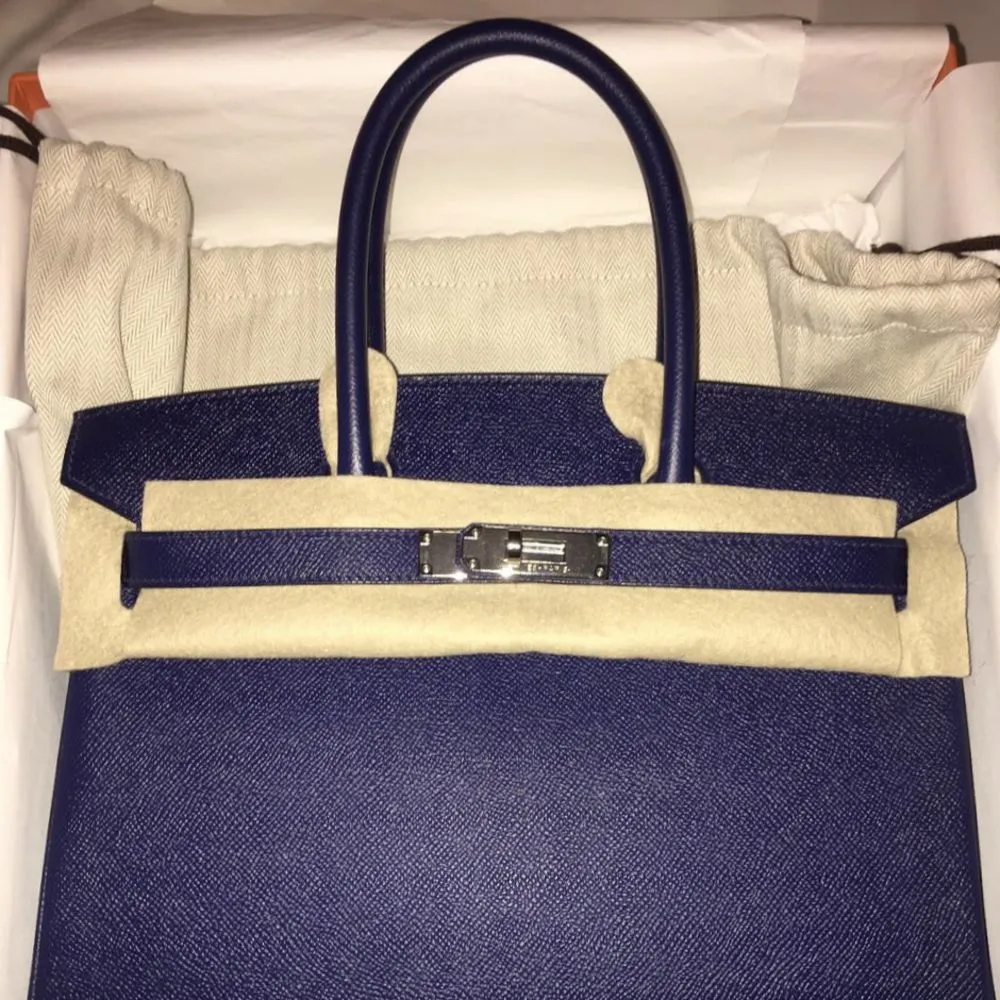 Hermès Birkin 30 Bleu Saphir Epsom Palladium Hardware PHW