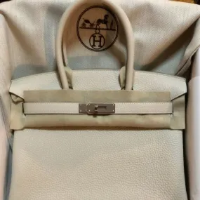 Hermès Birkin 30 Craie Togo Palladium Hardware PHW