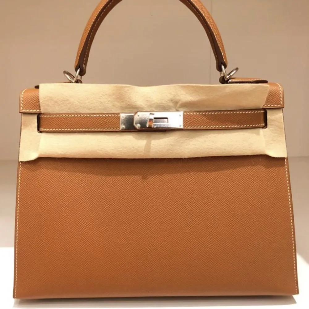 Hermès Kelly 28 Gold Sellier Epsom Palladium Hardware PHW