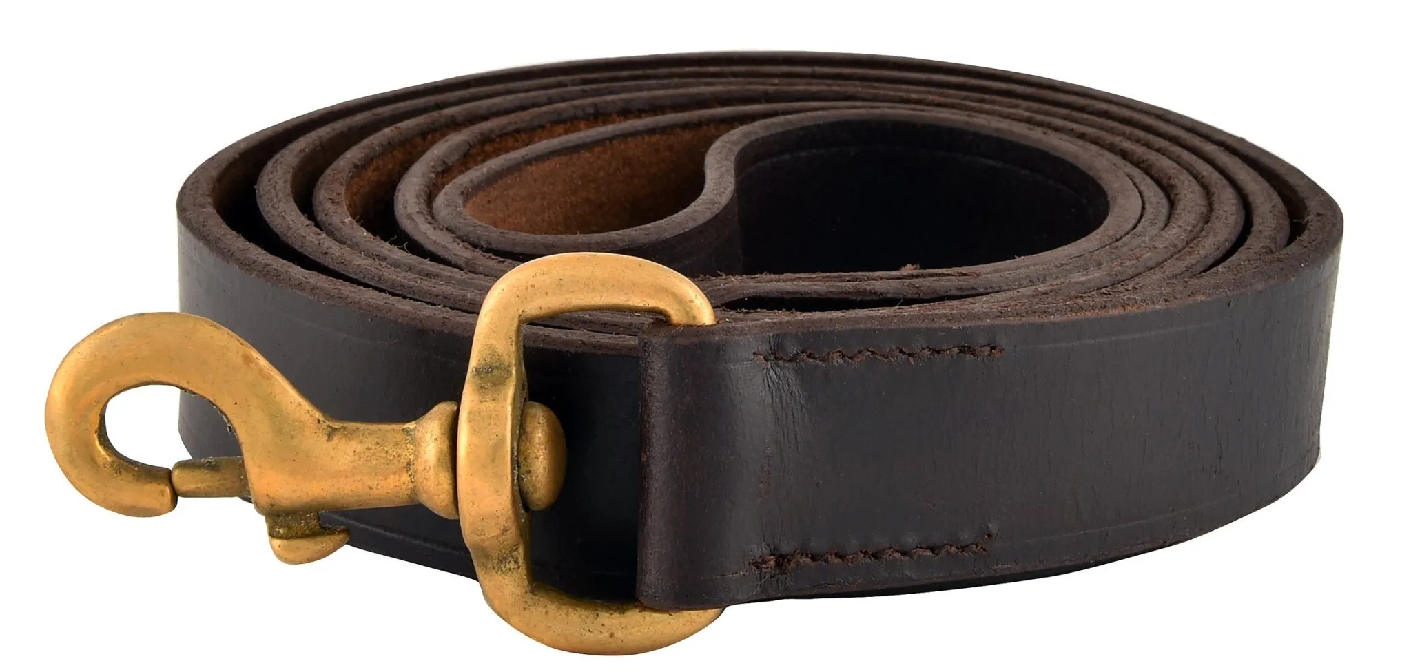 Jeffers Flat Leather Dog Leashes, 1" x 6'