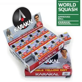 Karakal Double Yellow Dot Squash Balls