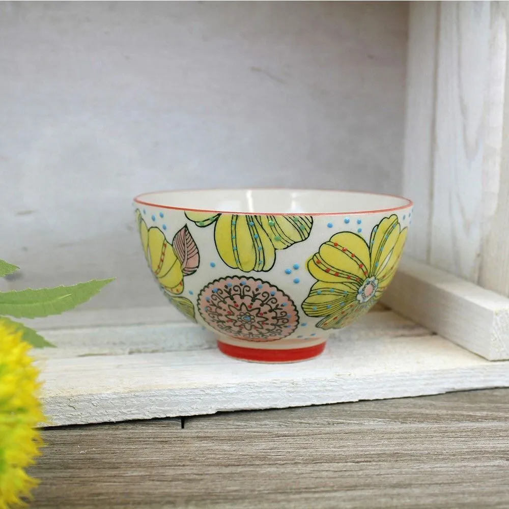 Langs 11.5cm Yellow Flowers Ceramic Bowl