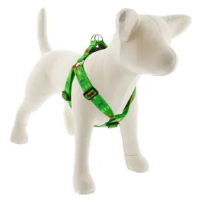 Lupine MicroBatch Holiday Designs Step In 1" Wide 24"-38" Girth Size Happy Holidays Green Dog Harness