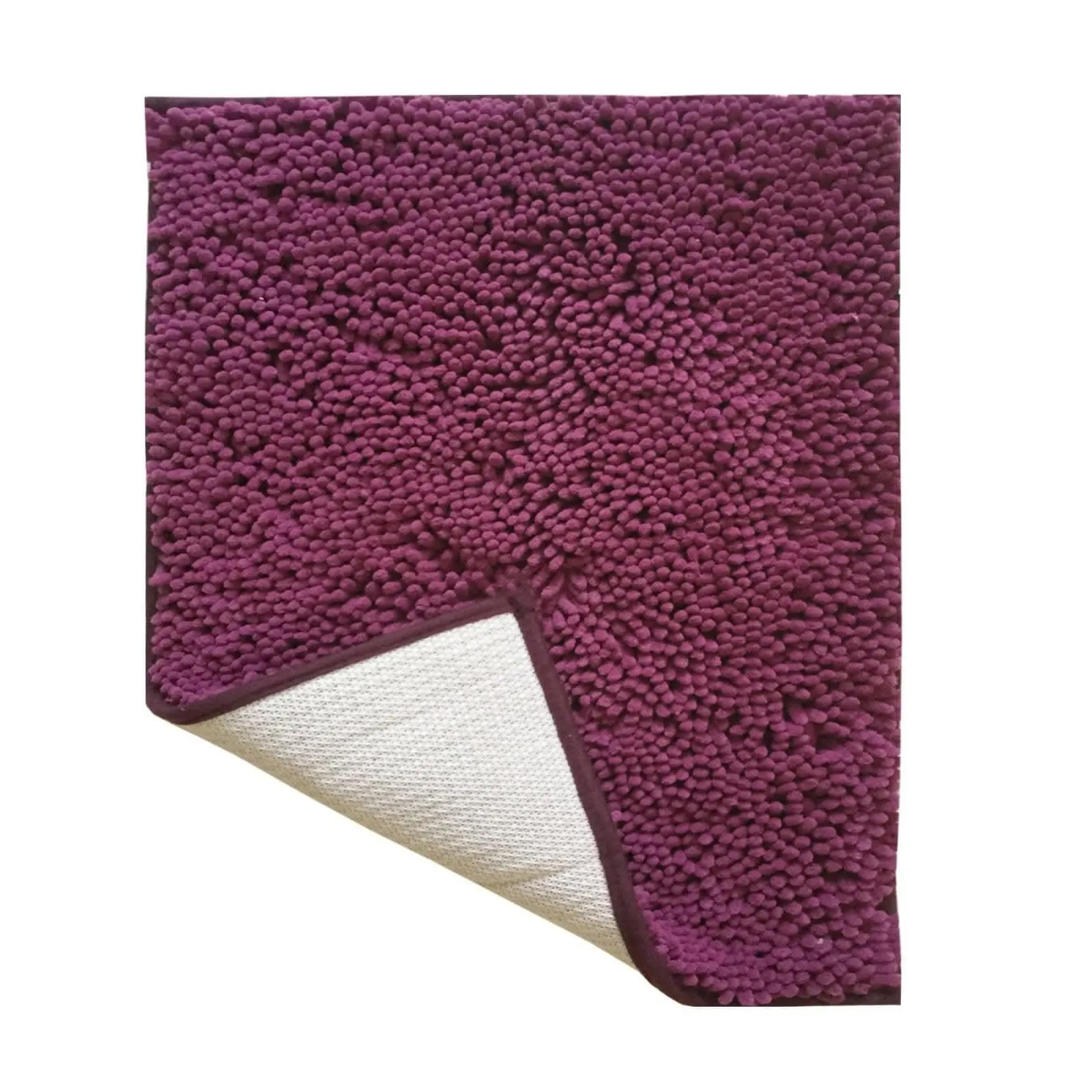 Lushomes Bathroom Mat (2200 GSM Floor, Bathmat Size 16 x 24 Inch, Contour Size 16 x 16 Inch, Purple)