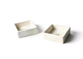 Mr. and Mrs. Square Trinket Bowls, Set of 2