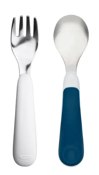 OXO TOT Fork & Spoon Set - Navy