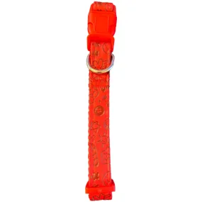 Patterned Dog Collar Red - Adjustable Bright Durable Pet Accessory