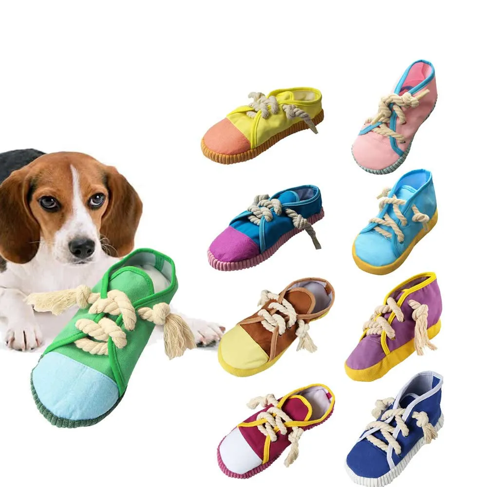 PAWS ASIA Factory Wholesale Cheap Durable Pet Interactive Puppy Teeth Chew Funny Shoes Dog Toys