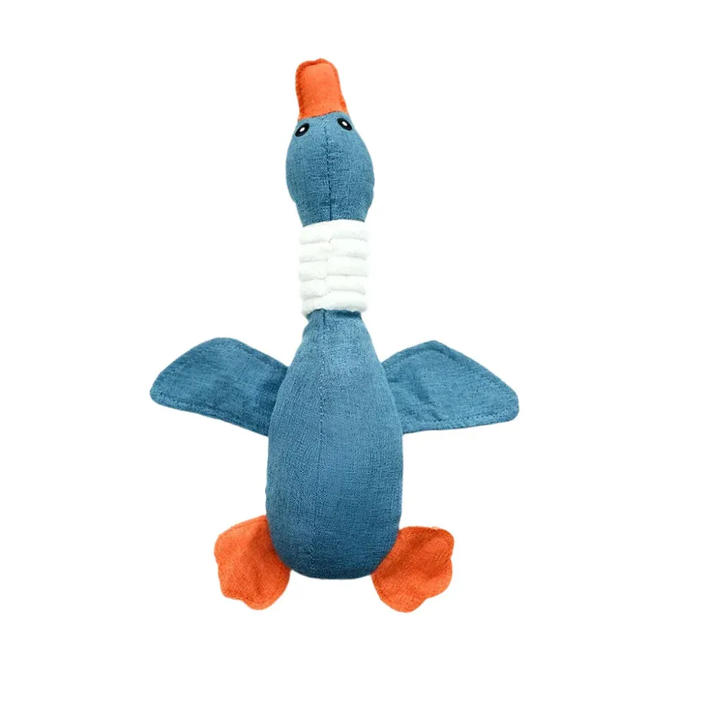 Pet Plush Geese Toy with Sound - Durable and Bite-Resistant for Teeth Cleaning