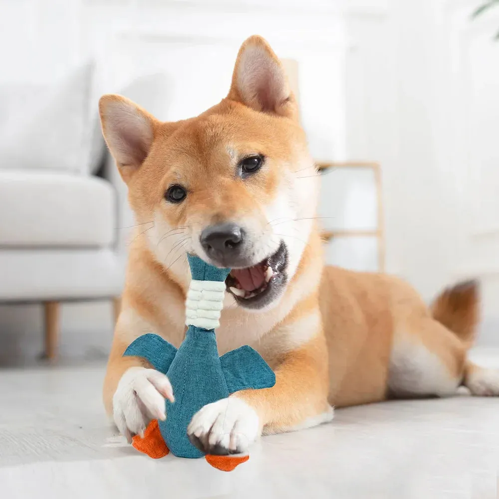 Pet Plush Geese Toy with Sound - Durable and Bite-Resistant for Teeth Cleaning