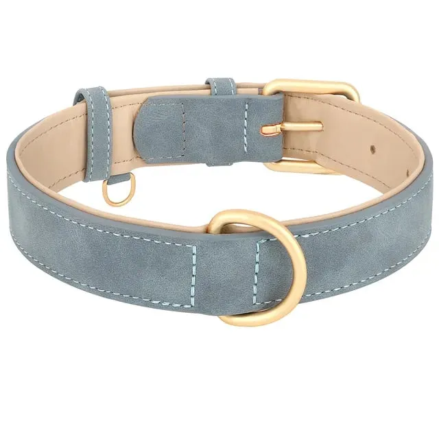 PetAffairs Durable Leather Dog Collar with Soft Padding