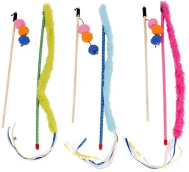 PLAYING ROD SET – PLUSH TAIL & BALLS MIX