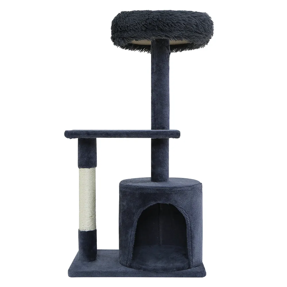 Plush Velvet Multi-level Cat Tree, Natural Sisal Posts - i.Pet