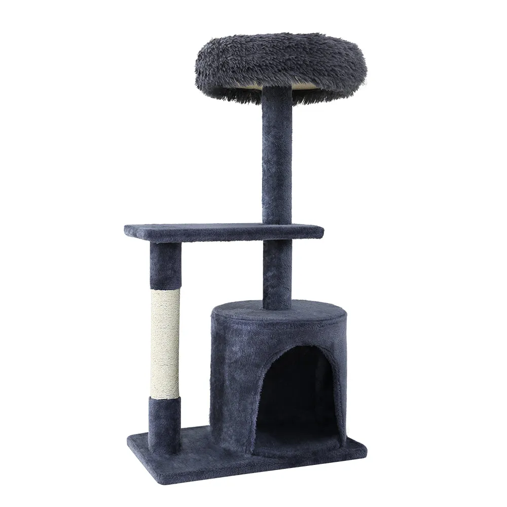 Plush Velvet Multi-level Cat Tree, Natural Sisal Posts - i.Pet