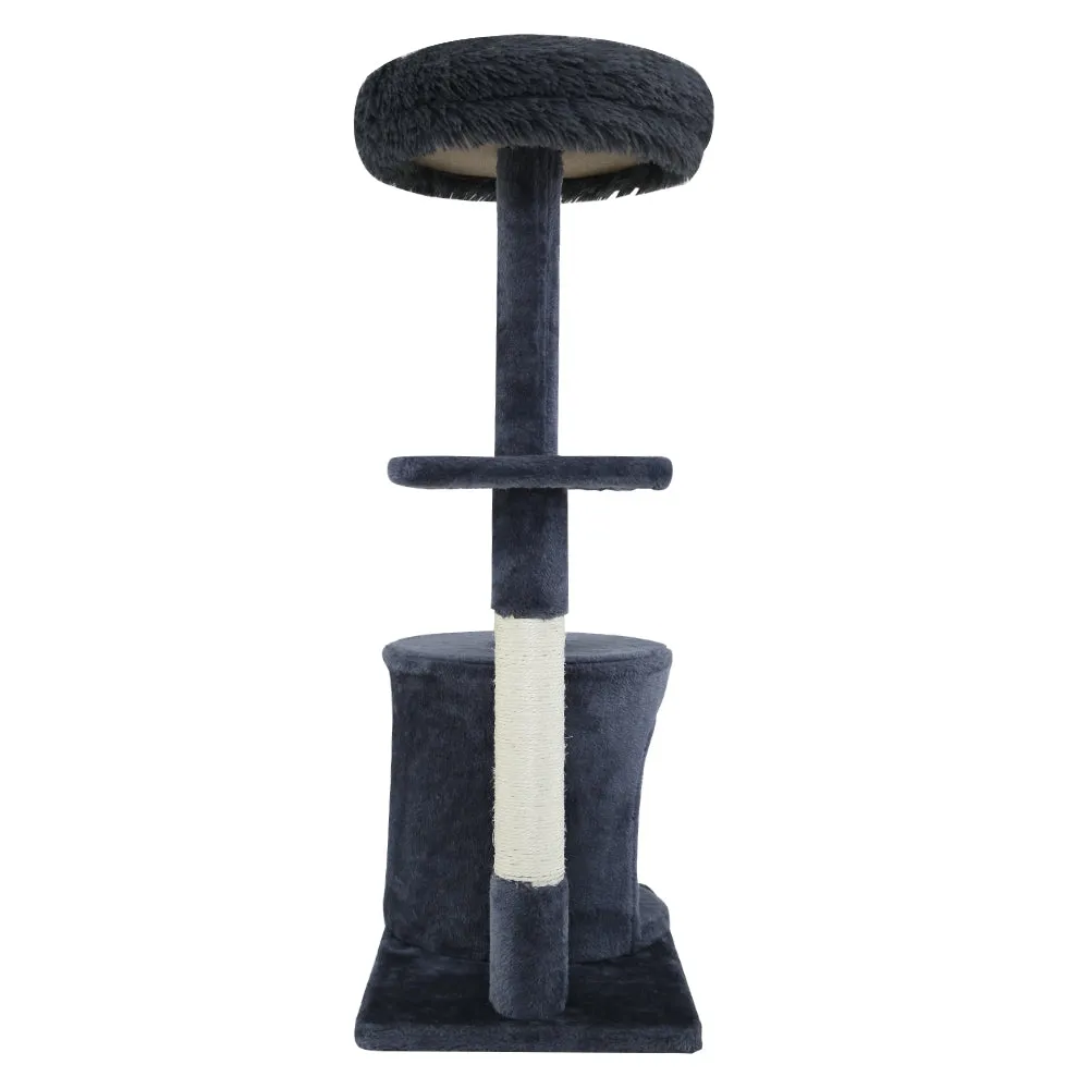 Plush Velvet Multi-level Cat Tree, Natural Sisal Posts - i.Pet