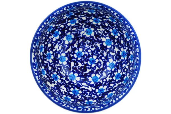 Polish Pottery 5" Bowl Flowers On The Lake