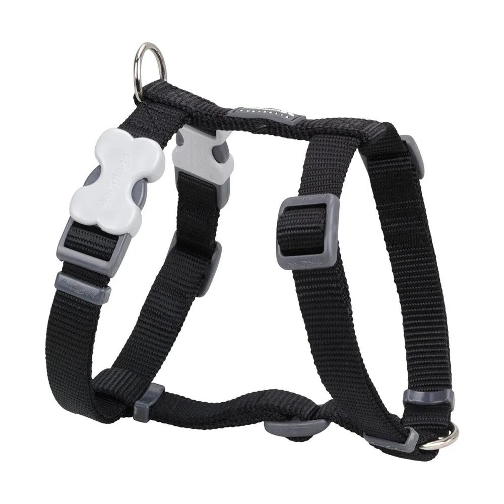 Red Dingo Dog Plain Harness Black M 20mm