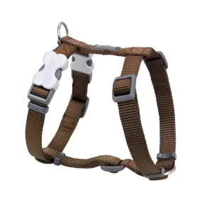 Red Dingo Dog Plain Harness Brown 15mm