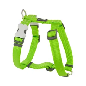 Red Dingo Dog Plain Harness Lime Green S 12mm