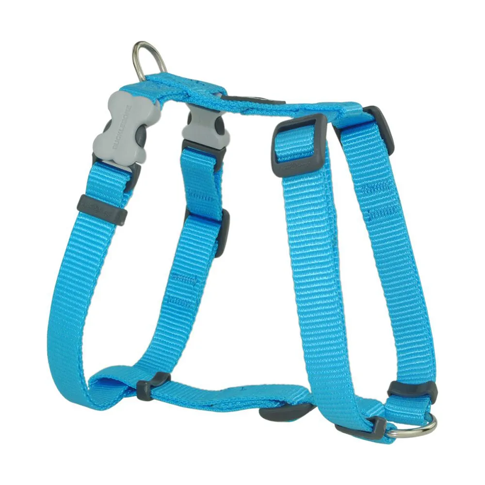 Red Dingo Dog Plain Harness Turquoise S (12mm x 1.2m)